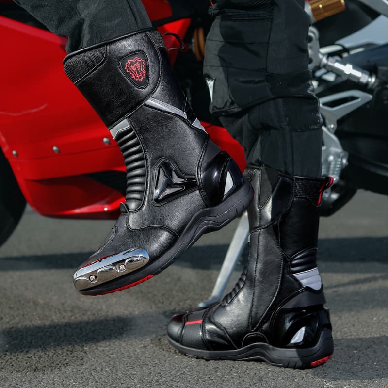 バイクブーツ プロテクター付きレーシングブーツ