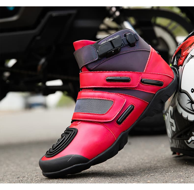 バイクブーツ 近未来型サイドベルトライダーブーツ
