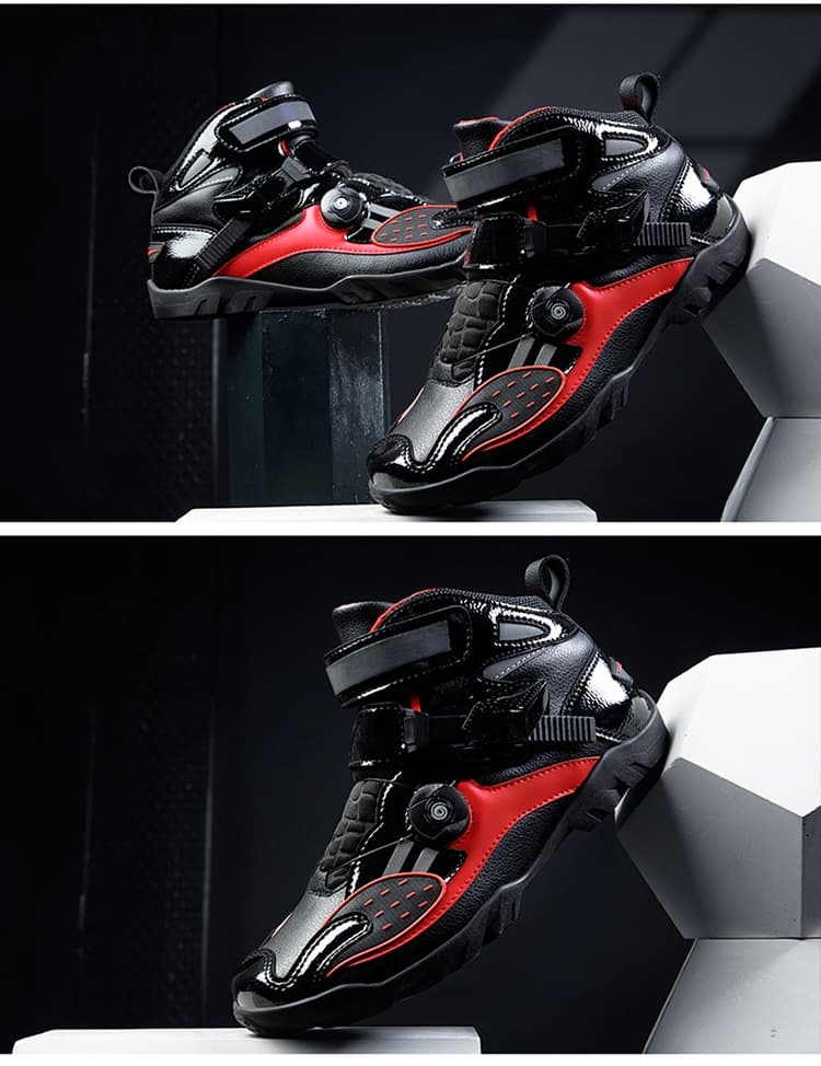 バイクブーツ プロテクト機能付き速脱着ライダーブーツ