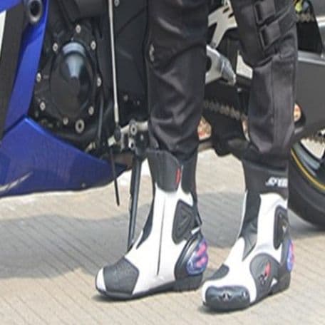 バイクブーツ レーシング仕様プロテクター装備 ショートブーツ