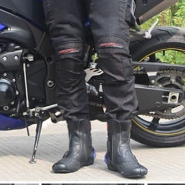 バイクブーツ レーシング仕様プロテクター装備 ショートブーツ