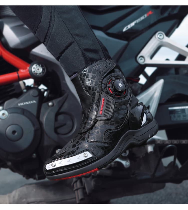 バイクブーツ ダイヤル式バイクライディングブーツ