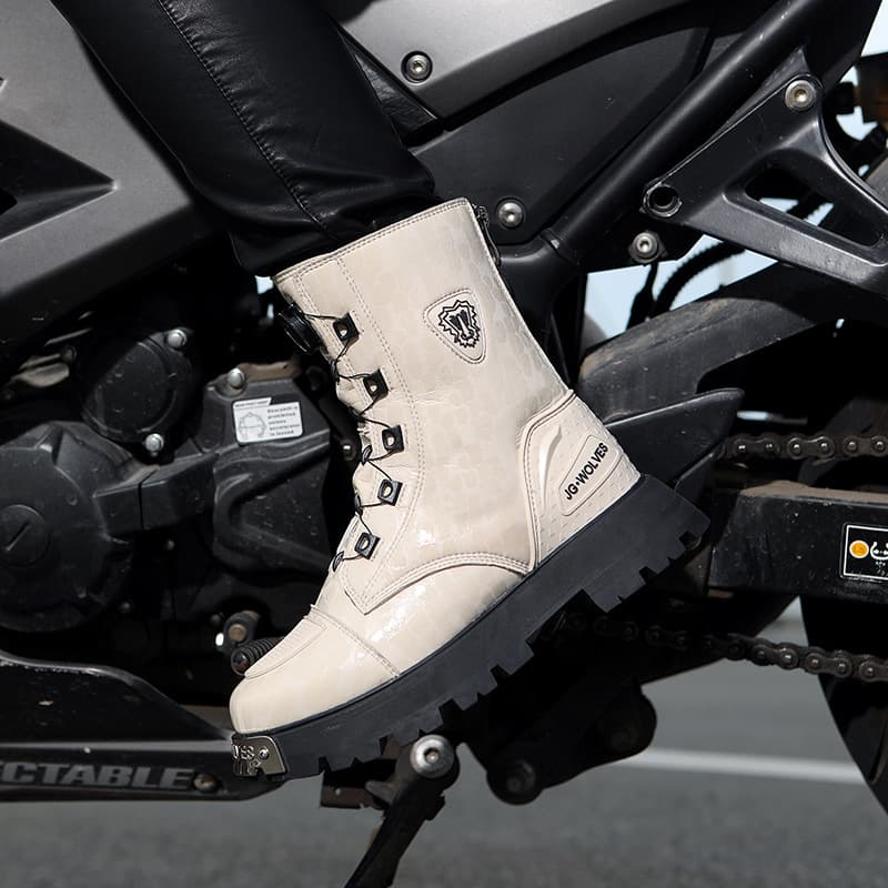 バイクブーツ レディース ロングブーツ バイカー