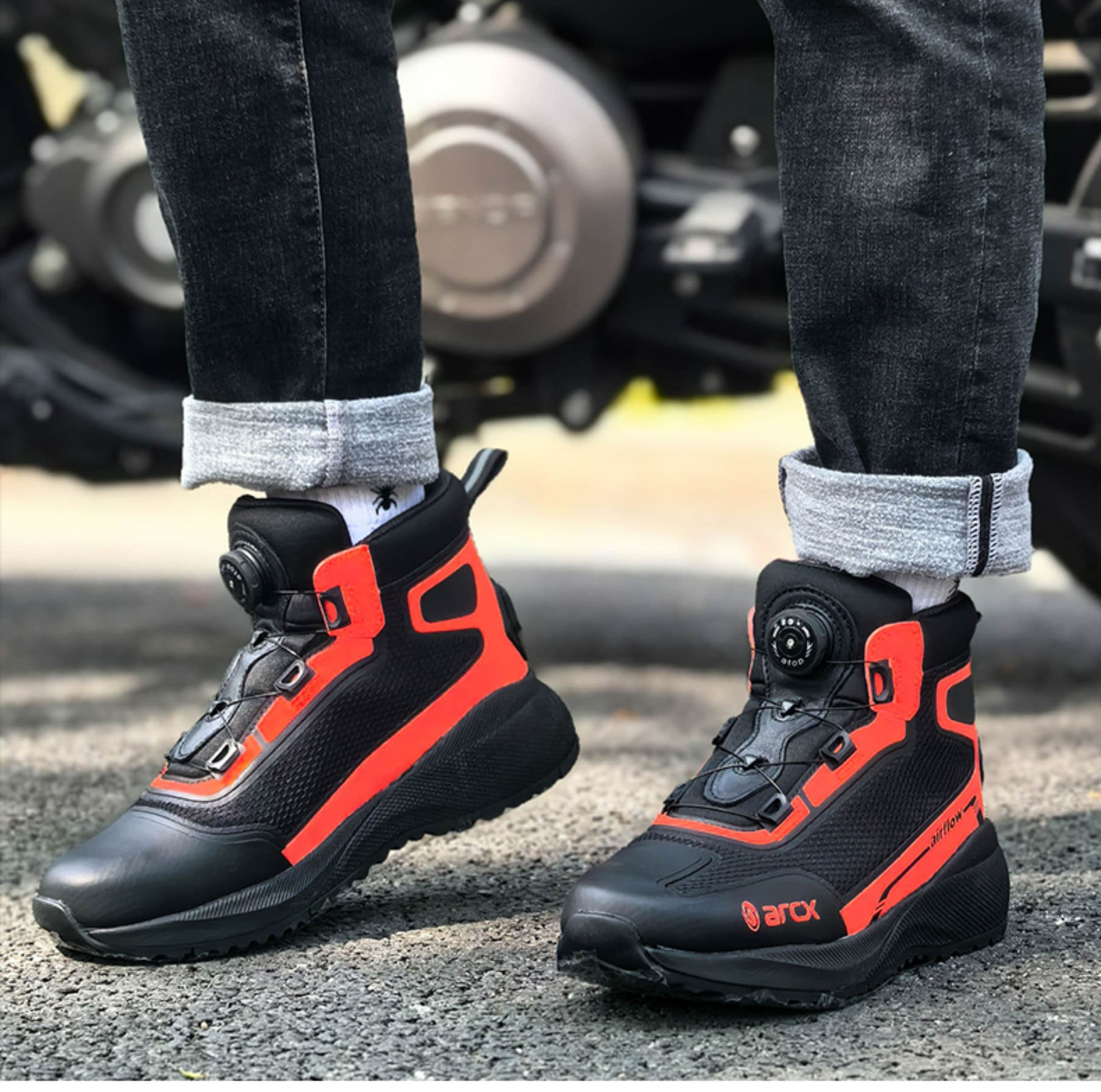 バイクブーツ ダイヤル式高機能オフロードブーツ