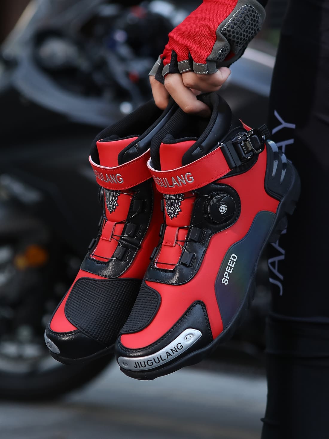 バイクブーツ 精密機構ダイヤル式オフロードブーツ