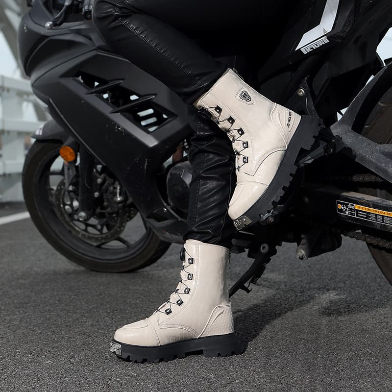バイクブーツ レディース ロングブーツ バイカー